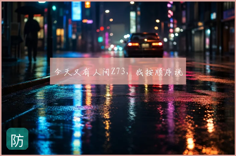 今天又有人问Z73，我按顺序说